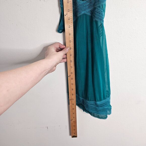 NWT Oh La La Cheri Fanfare Aqua Babydoll Lingerie Nighty Detail & G-String OS - Picture 9 of 10